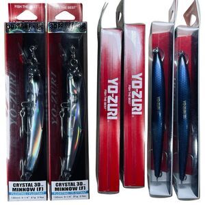 Lot of 2 NWT Yo-Zuri Crystal 3D Minnow Deep Diver Fishing Lure F1147-B